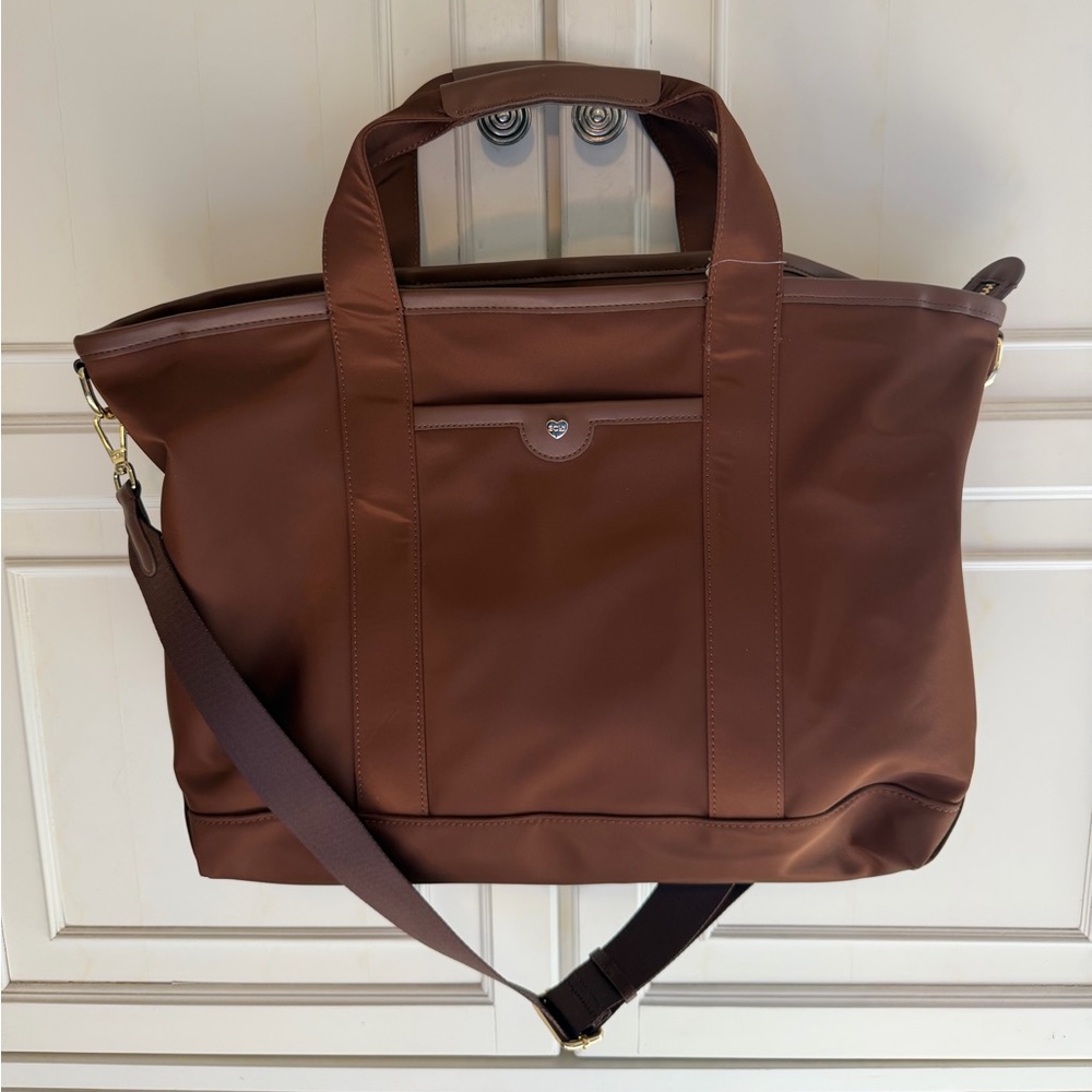 Stoney Clover Lane Espresso Nylon Pocket Convertible Tote - Picture 15 of 15